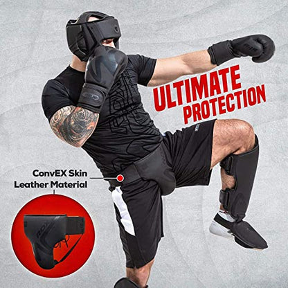 RDX Boxing Groin Protector- Premium Real Maya Hide Leather Boxing Cup for Men, Sparring Gear, Martial Arts Protective Equipment, Groin Protector Boxing, MMA Groin Cup Protector for Training & Fighting - size: Medium