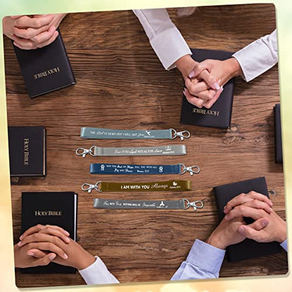 45 PCS Christian Keychains Bulk - color: Dark
