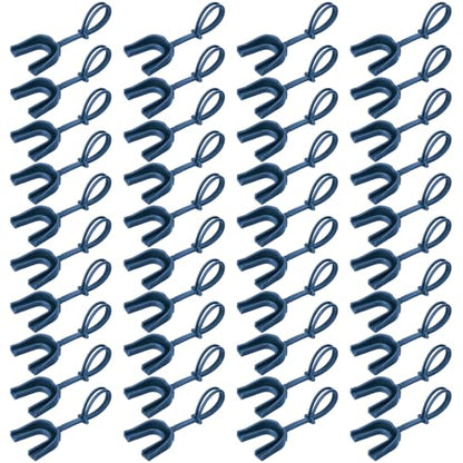 Seematn 40 Pcs Strapped Mouth Guard Bulk Football Mouthguard with Strap Youth Boxing Sports Mouthpieces Adult Mouthguard for Basketball Lacrosse Hockey Wrestling(Blue) - color: Blue