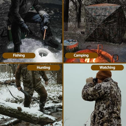 Insulated Boot Covers, 600D Durable Cold Weather Insulators with Water-Resistant PU Leather, Non-Slip Boot Covers for Hunting, Fishing, Camping, and Outdoor Activities (Next Camo) - size: Medium