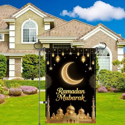 Ramadan Mubarak Garden Flag 12X18 Inch Double Sided - color: E1