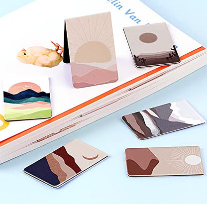 12 Pack Magnetic Bookmark, Book Marker Clip for Teachers, Students, Book Lovers, Printing on 2 Side - color: Style E