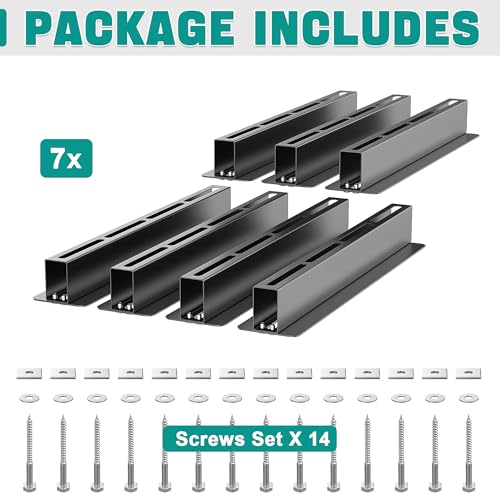 EVERHANGER Ceiling Storage Rack, Heavy Duty Overhead Storage Rack for Garage, Adjustable Ceiling Bin Storage System, 7 Sets for 6 Bins, 16 Inch - style: For 6 Bins