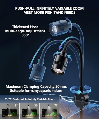 Fish Tank Kit,3.5 Gallon Small Aquarium,Ultra-Clear Nano Aquarium,Betta Fish Tank,Suitable for Small Fish Tank,Aquarium Starter kit,Desktop Fish Tank (Planet Background)