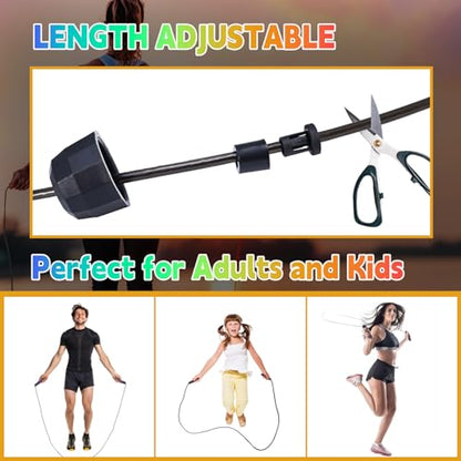 Jump Rope for Women Men Kids, Adjustable Skipping Rope with Ball Bearings, Professional Jumping Rope with Foam Handles, Tangle-Free Rapid Speed Jump Ropes for Fitness Workout Boxing Exercise - color: Red & Blue