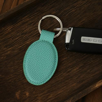 LaserGram Oval Keychain, Allah 1, Personalized Engraving Included (Basketball Teal) - color: Basketball Teal