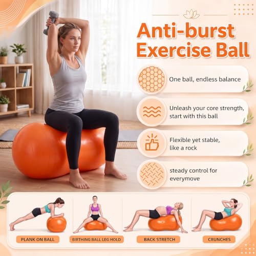 2 Pcs Peanut Ball and Wobble Cushion with Pump Set | Sensory Balance Disc Wiggle Seat for Adults, Flexible Seating for Exercise Physical, Child Training, Yoga - color: Blue
