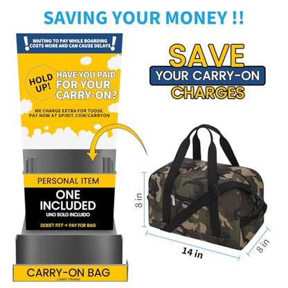 Apenze Small Gym Bag 14 inch lightweight Carry On Mini Duffel Bag for Travel Sport - Camo - color: Camouflage