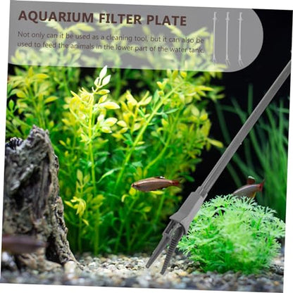 3pcs Aquarium Tongs Convenient Terrarium Tools for Feeding Cleaning Fish Tank Non- Grip Tweezers for Easy Use and Storage