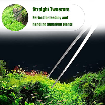 Utoolmart Aquarium Plant Tweezer, Stainless Steel Curved Tweezer, 38cm, for Fish Tank Plant Aquascape Tools, Feeding Tongs, 1 Pcs - color: 1pcs, size: 38cm Curved