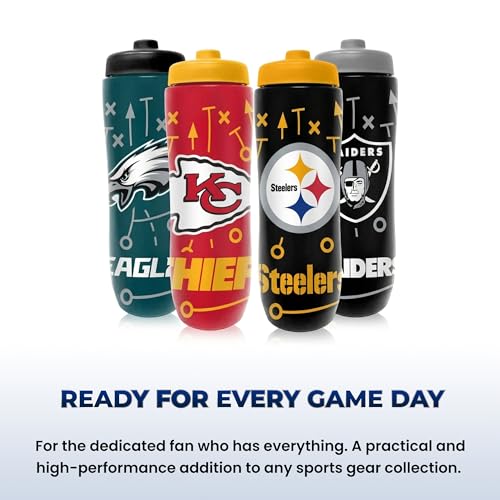 Party Animal NFL Football Squeeze Bottle, 32 oz BPA-Free Sports Water Bottle with Quick Flow for Kids & Adults, San Francisco 49ers - color: San Francisco 49ers
