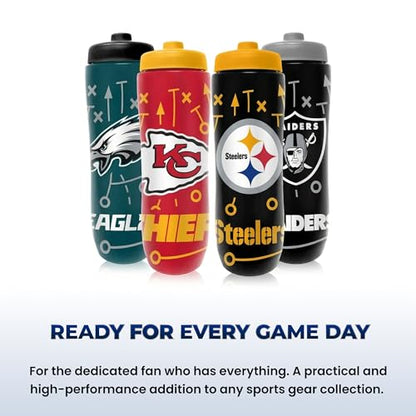 Party Animal NFL Football Squeeze Bottle, 32 oz BPA-Free Sports Water Bottle with Quick Flow for Kids & Adults, San Francisco 49ers - color: San Francisco 49ers
