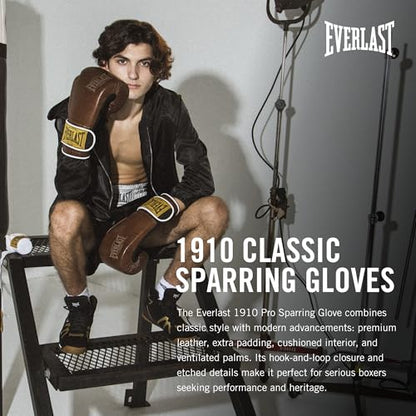 Everlast 1910 Boxing Gloves | Advanced Gloves for Men and Women | Hook and Loop with Triple-Layer Foam & Wrist Support for Injury Prevention | Heavy Bag & Speedbag Training - size: 14 oz