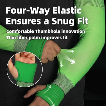 Schwer Ultra-Thin ANSI A6 Cut Resistant Arm Sleeves, 21 Gauge Comfortable and Breathable Protective Sleeves, Arm Protectors for Thin Skin and Bruising, Work, Gardening, Farming, Outdoors, L - size: 18in-L