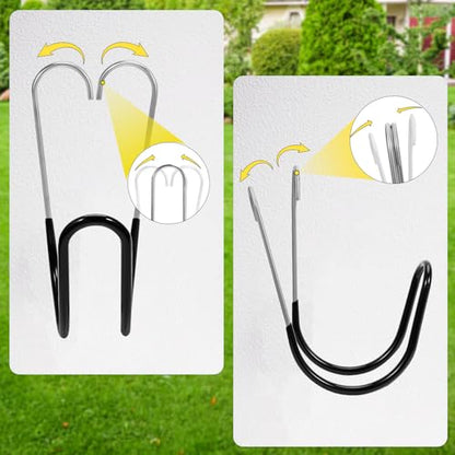 Garden Hose Holder Water Hose Hanger Wall Mounted,304Stainless Steel Solid Hose Hook Holds Up to 50Ft Garden Hose, Expandable Hose, Water Hose(Black Paint 1pcs) - color: Black paint, size: 5.5'' x 1