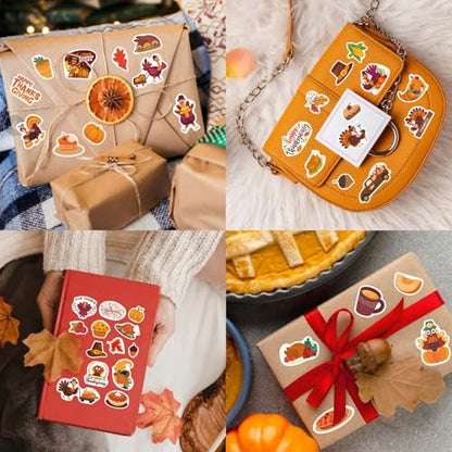 480PCS Happy Thanksgiving Stickers, Thanksgiving Turkey Pumpkin, Fall Decor - style: Thanksgiving