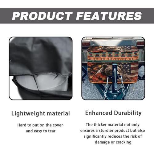 American Bear RV Trailer Propane Tank Cover Double 20 LB Propane Gas Tank Cover Durable Waterproof RV Parts Accessories Easy to Install - color: American Bear, size: S 20LB