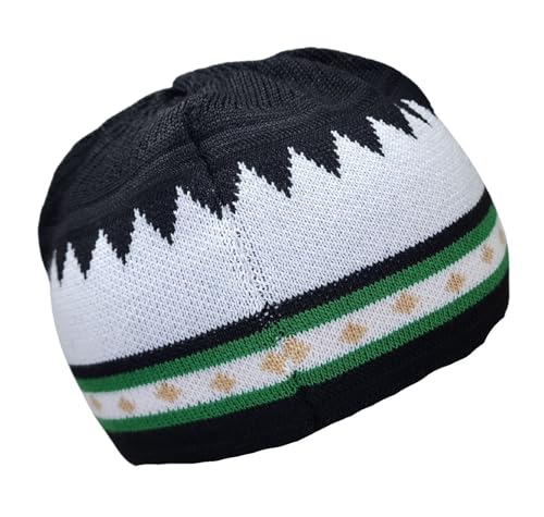 Set 2 PCS Muslim Beanies Kufi Hat for Men AMN-225B Skull Cap Islam Taqiyah Takke Eid Ramadan Gift - color: Color a