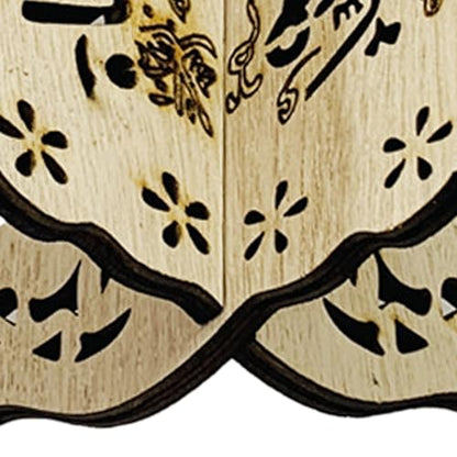 Folding Wooden Book Stand,Exquisite Engraving Muslim Book Holder,Islam Eid Quran Bible Carved Book Stand for Home Office,Religious Gift(2#) - color: 2#