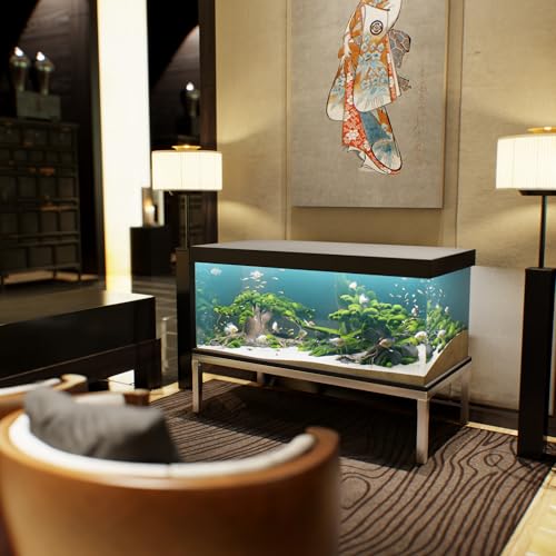 24 in X 48 in. Aquarium Stand | Industrial Style Aluminum Fish Tank Base with Open Frame Design - size: 24 W x 48 L x 12 H