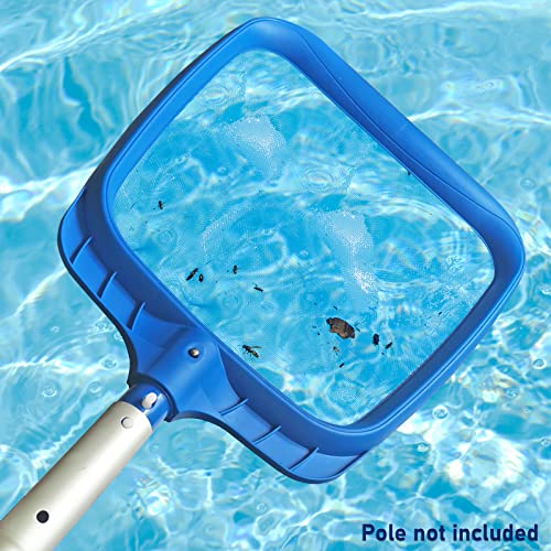 Poolvio Heavy Duty Swimming Pool Leaf Skimmer Net with Strong Reinforced Handle for Cleaning Swimming Pools, Hot Tubs, Spas and Fountains - size: Pool Skimmer