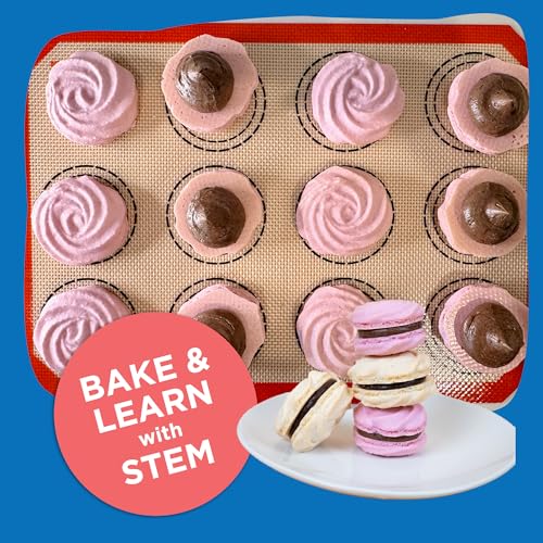 BāKIT Box Gluten-Free Macaron Baking Kit for Kids – Make Rosette French Macarons with Chocolate Buttercream – DIY Gluten-Free Dessert Kit with Pre-Measured Ingredients – STEM Activity for Girls & Boys - color: Gluten Free Rosette Macarons