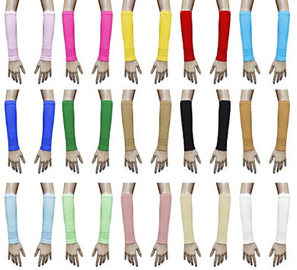 Lot (18 Pairs) Islamic Sleeves Gloves Arms Stretch Stretchy Covers Muslim Hijab Islam Arm Cover Extensions Modest Hejab Abaya Glove Women Sleeve Elastic Winter Warm Warmer Outdoor Sun Block Ladies