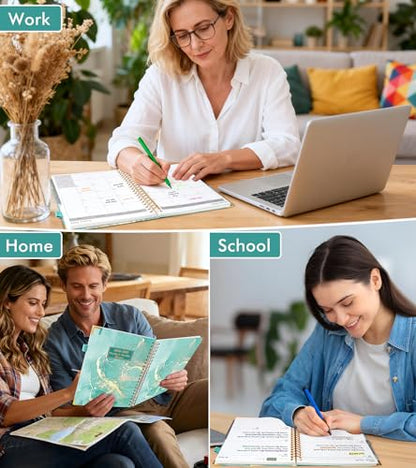 Academic Planner 2026-2027, 18 Months Weekly and Monthly Hardcover Planner, July 2026 - December 2027, 8.5" x 11" A4 Large Daily Calendar Planner Book with Tabs, Spiral College School Agenda Organizer for Student Teacher, Teal Marble - color: Teal Marble,