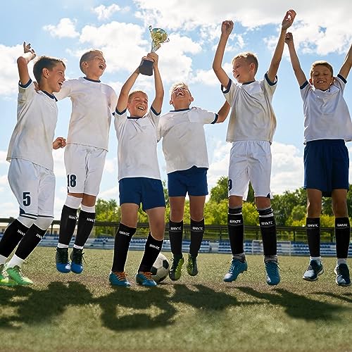 Shin Guards - Soccer Shin Guards with Cushion Protection for Kids/Adults - color: Black,Sleeves 2 Pairs, size: Large