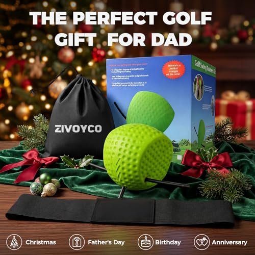 The Connector Golf Training Aid Ball, Golf Swing Trainer for Fix Chicken Wing – Posture Correction Kit with Arm Band, Golf Training Aids Swing Mechanics, Muscle Memory Builder, Perfect Golf Gift Set