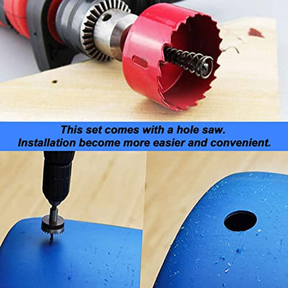 2 PCS Rain Barrel Bulkhead Fitting kit with Plugs and Hole Saw Tool, 3/4 Inch PVC Spigot Connector Kit for Rain Barrels Water Tanks Pools Aquariums Tubs (Bulkhead 3/4 Inch) - size: 3/4 Inch (Diameter 25mm)