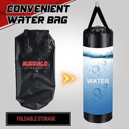 Buffalo Gear Heavy Water Punching Bag, 225LB 165LB 86LB Adjustable Training Punching Bag for Kickboxing Boxing Gym Home Training for Youths Kids - size: Medium-165lb