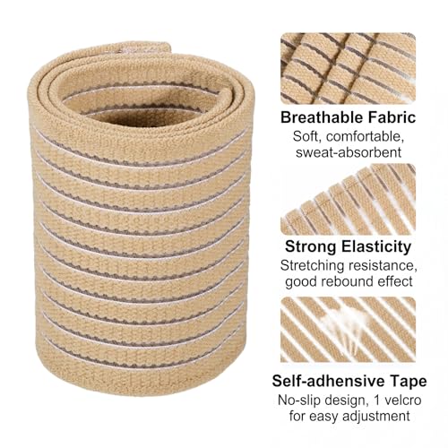 2Pair Elastic Wrist Support Brace, Adjustable Wristband Compression, Wrist Wraps for Working Out, Fitness, Sports, Basketball