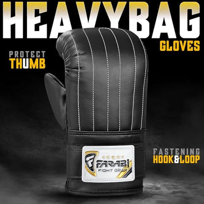 Farabi Sports Punching Bag Gloves - Heavy Bag Gloves for Men and Women Boxing Bag Gloves - Bag Mitts for Sparring, Boxing, MMA, Muay Thai, Kickboxing, Focus Pads and Punching Bag - size: Small