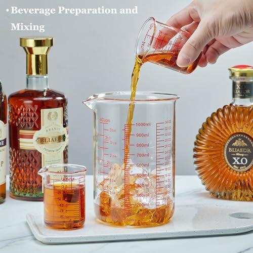 120 ML/4OZ High Borosilicate Glass Measuring Cup-V-Shaped Spout,Glass Measuring Beaker for Kitchen or Restaurant, Easy to Read(SINGLE) - size: 120 ML (4 Oz)-SINGLE