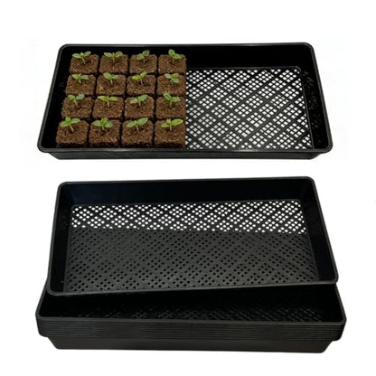 1020 Mesh Tray Soil Blocking Tray 1020 Trays Seedling Starter Trays 10 Pack Black 10x21 Inches for Microgreens Hydroponic - size: mesh tray 10 pack