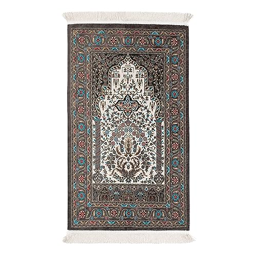My Salah Mat, Travel Prayer Mat, Muslims Prayer Rug, Prayer Rugs Islam Thick, Soft Prayer Mat, Prayer Rugs Islam Women, Islamic Gift for Men (Grey) - color: Grey