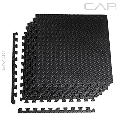 CAP Barbell Puzzle Diamond Plate Texture Puzzle Exercise Mat | Multiple options
