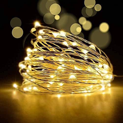 LED Fairy Lights Battery Operated with Timer 50LEDs String Lights Copper Wire Light Waterproof for Christmas Tree Decoration Outdoor Garden Decor Indoor Wedding Party Bedroom Decorations - size: 50LED-1pack