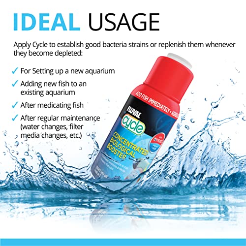 Fluval Cycle Biological Enhancer, Aquarium Water Treatment, 8.4 Oz., A8349