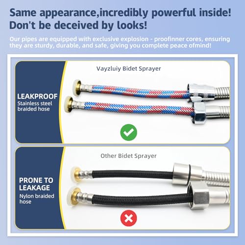 Handheld Bidet Sprayer for Toilet 2 PCS - Bidets for Existing Toilets Adjustable Water Pressure with Bidet Hose for Feminine Wash, Stainless Steel Muslim Shower Jet Spray for Toilet - style: 2 Pack