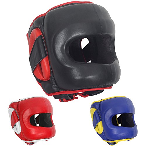 Ringside Deluxe Face Saver Boxing Headgear - color: Red, size: Large-X-Large