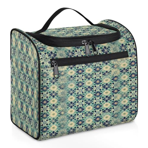 Islamic Flowers Travel Toiletry Bag for Women Men Large Capacity Hanging Makeup Bag Dopp Kit Shaving Bag for Toiletries Cosmetics Organizer