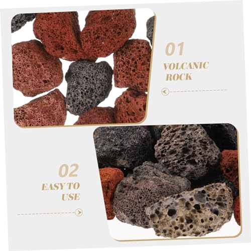 Happyyami 1set Decorative Volcanic for Fish Tank and Aquarium Accessories for Landscaping and Planter Decor