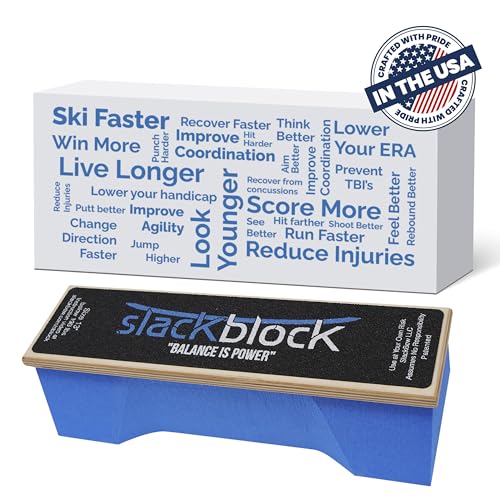 SlackBow SlackBlock Athletic Balance Trainer – Improve Balance, Stability, and Athletic Performance – Condition Your Body and Prevent Injury - Compact and Portable - size: 15"