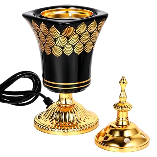 Ciieeo Electric Incense Burner Middle Eastern Style Plug-in Censer for Home Decor Bedroom Living Room Air Purification Relaxation 7.67X2.95X2.95In Us Plug