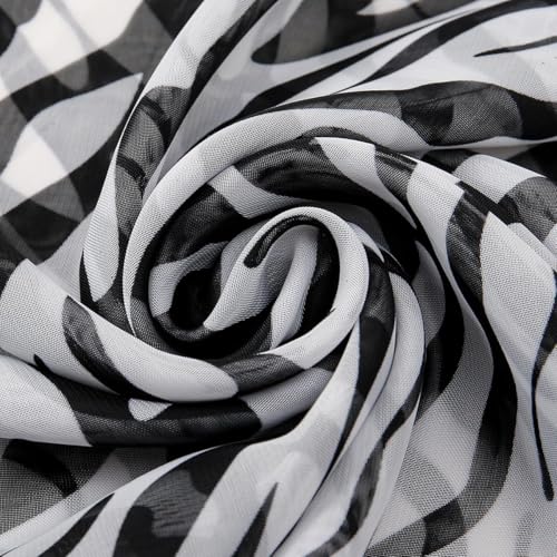 Mealah Womens-Leopard Print Shawl Scarf - Lightweight Wrap Scarves Shawl Cheetah Sunscreen Scarve for Spring Summer Travel - color: Zebra Print