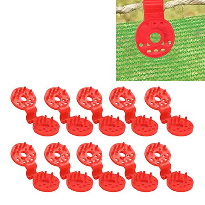 100 Piece Shade Cloth Plastic Clips Mesh Clip,Tarp Clips Shade Cloth Heavy Duty Lock Grip for Sun Shade Net, Anti Bird Netting, Garden Netting, Shade Fabric Accessories - color: Red