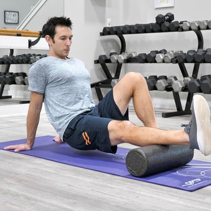 OPTP AXIS Firm Foam Roller, High Density Foam Roller for Sports Training, Pilates, Fitness Exercise and Physical Therapy (Black, 18" X 6" Round) - color: Black - 18" X 6" Round
