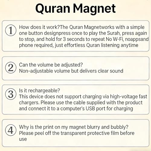 Mason Life Islamic Gifts Fridge Magnet, Badshahi Mosque, Preloaded Surah Audio Player with Islamic Recitations, USB-C Rechargeable, Ramadan & Eid Gifts - color: Badshahi Mosque